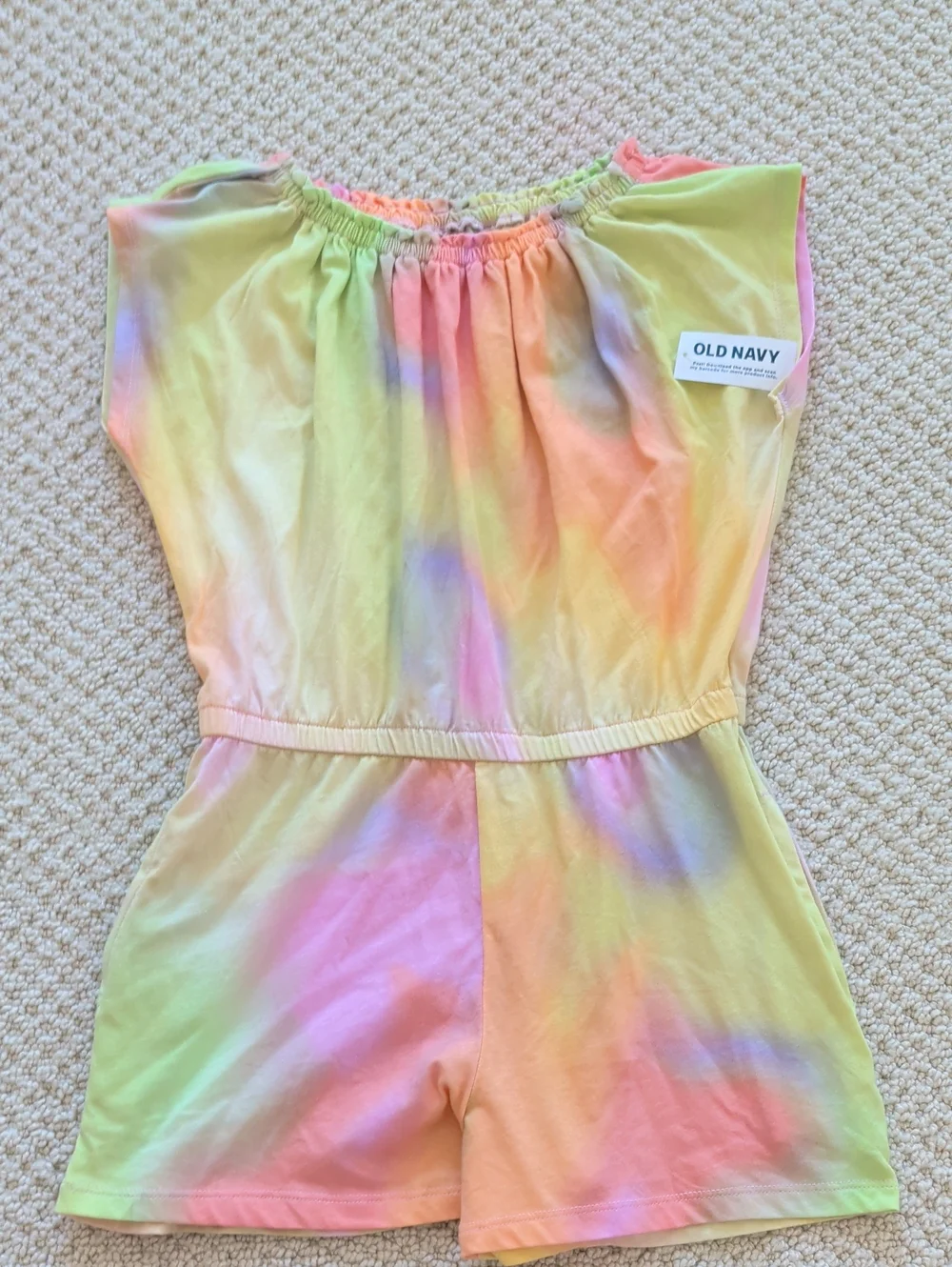 Old Navy Pastel Tie-Dye Girls' Romper - Yellow, Pink, Green, Blue, Orange